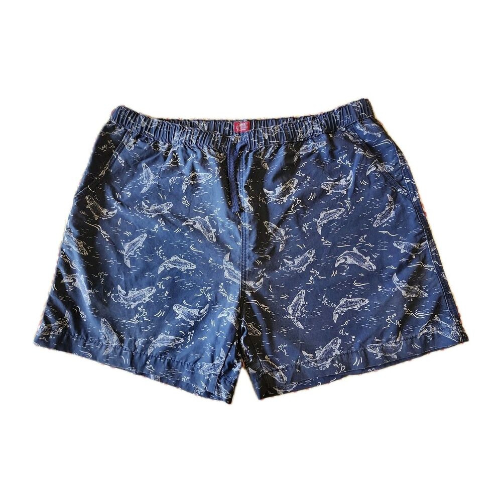 MENS 2XL - NEW Levi's XX Chino Easy Unlined 6"  Shorts Navy Blue Rainbow Trout